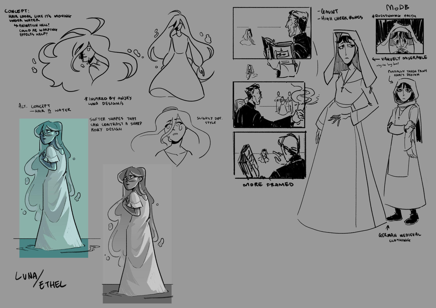 Character Design Concept - Luna and MoDB Character Design Concept - Luna and MoDB